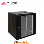 DUDE 12U 600X600 WALL-MOUNTED RACKMOUNT CABINET BLACK (WS3-6612)